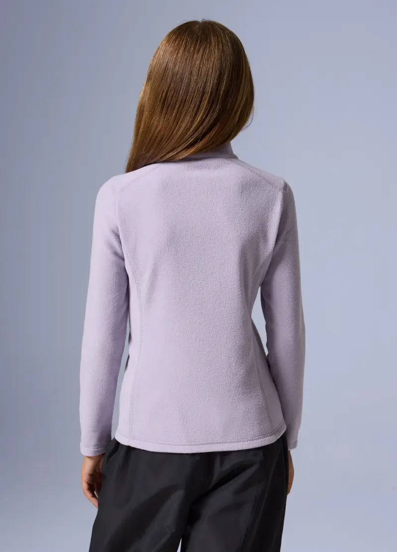 Pile Half Zip Altavia With Deborah Compagnoni, Unisex, Viola miniatura 3