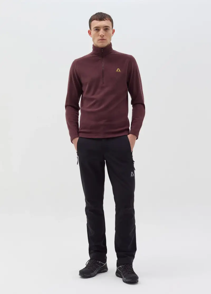 Pile Half-zip Altavia With Deborah Compagnoni, Uomo, Viola