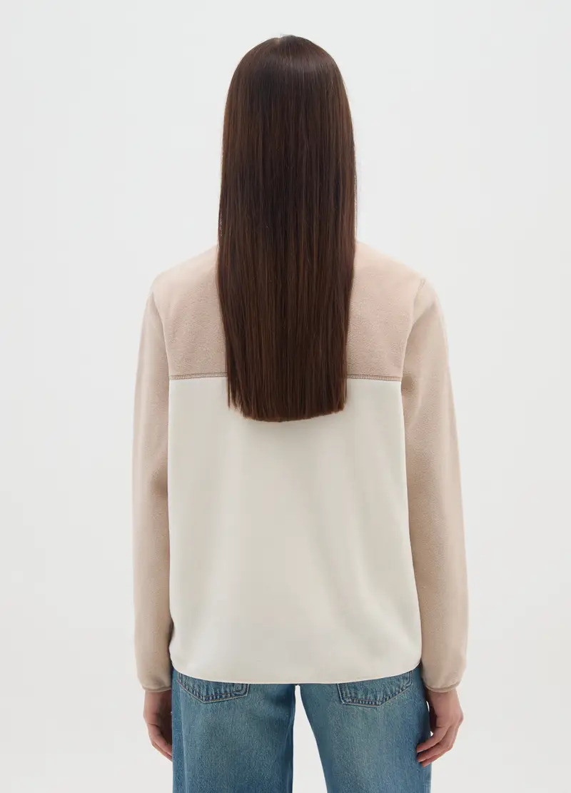 Pile Multicolor Vestibilità Relaxed Con Zip, Donna, Multicolor miniatura 3