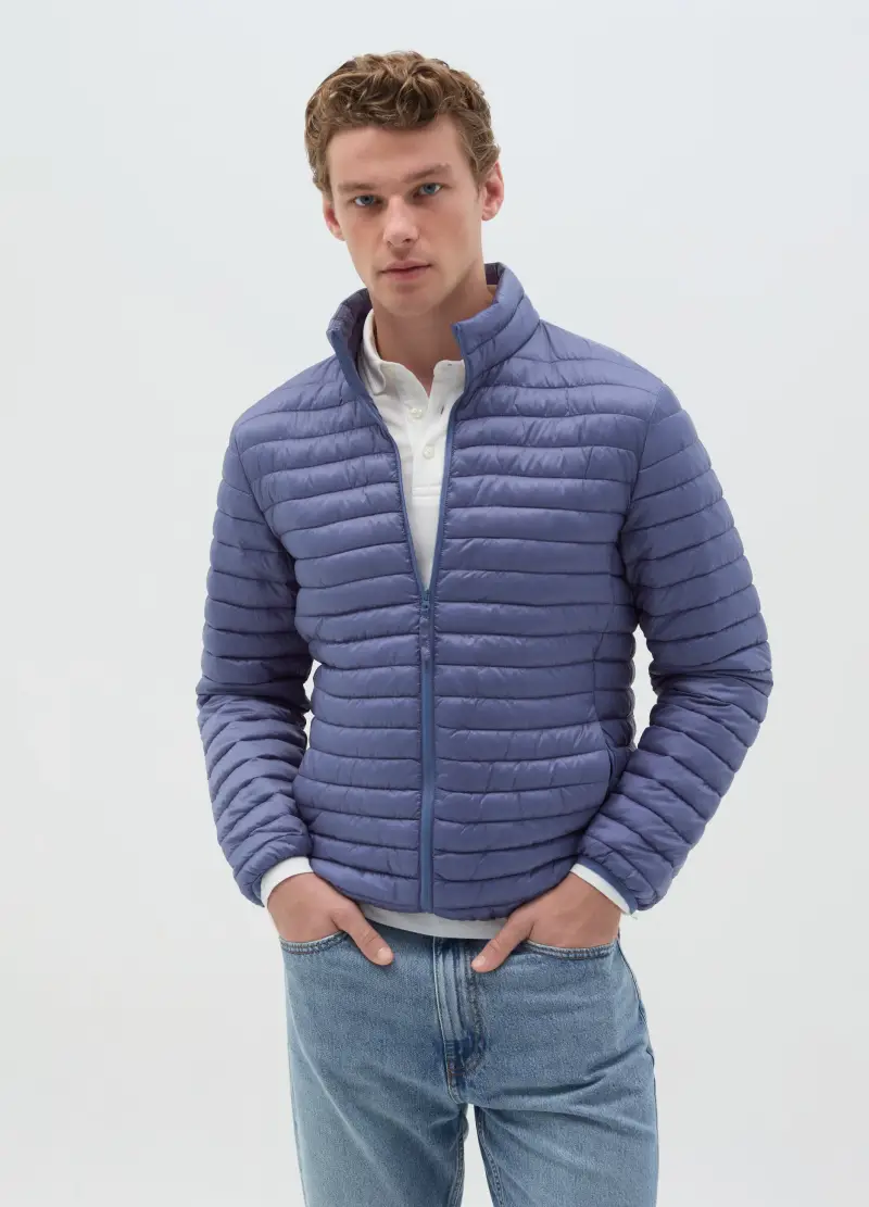 Piumino Full-zip Ultralight Trapuntato, Uomo, Blu