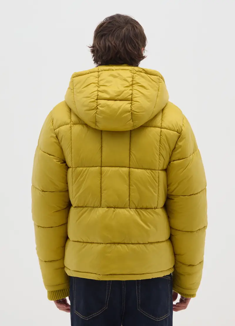 Piumino The Iconic Puffer Giallo Ocra Con Cappuccio Removibile, Uomo, Giallo miniatura 3