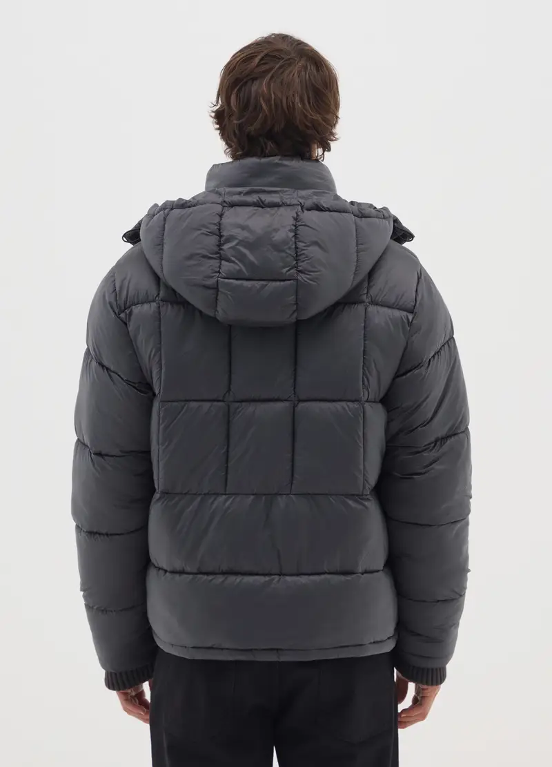 Piumino The Iconic Puffer Grigio Scuro Con Cappuccio Removibile, Uomo, Grigio miniatura 3