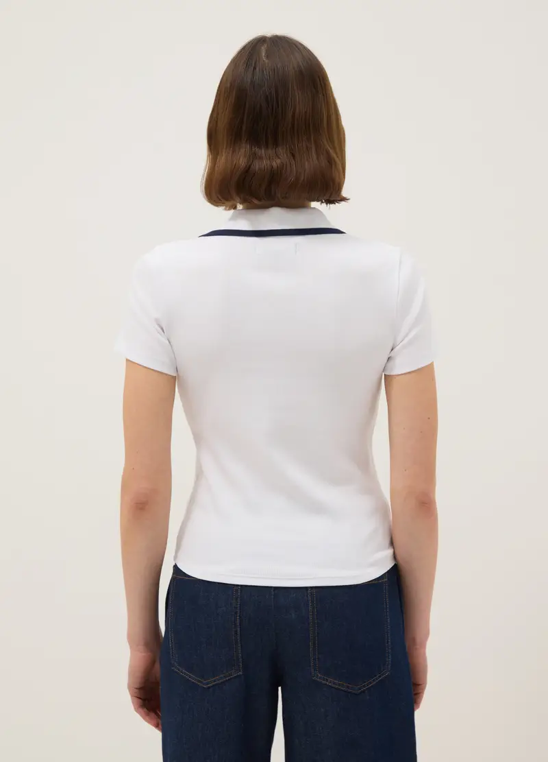 OVS Polo Donna Bianco 4330468 miniatura 3