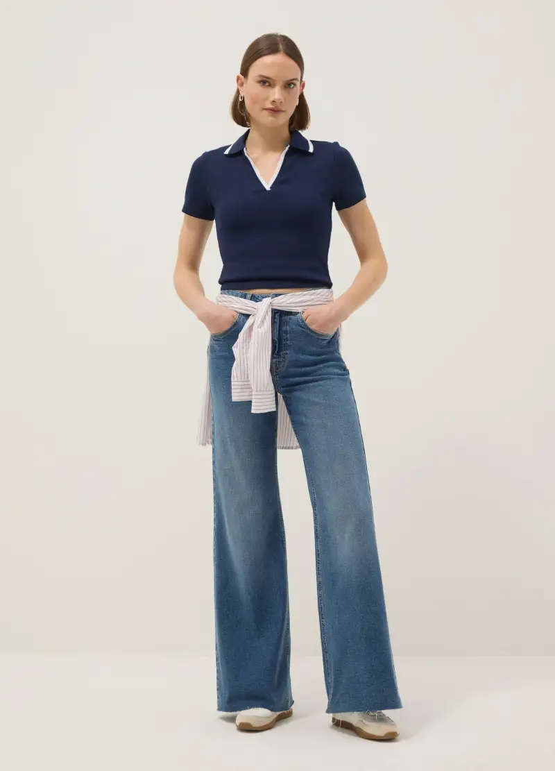 OVS Polo Donna Blu 4330469 miniatura 2