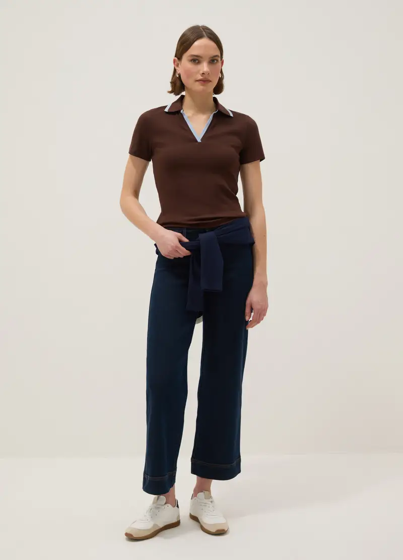 OVS Polo Donna Marrone 4330470 miniatura 2