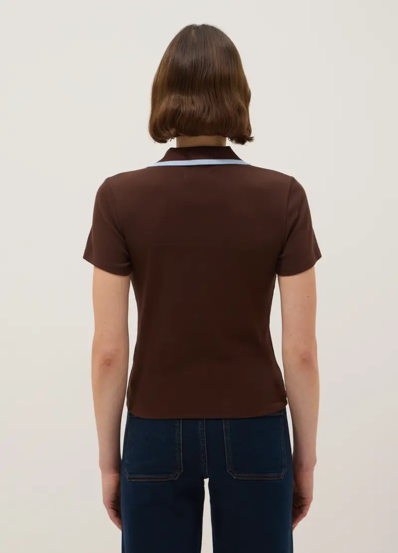 OVS Polo Donna Marrone 4330470 miniatura 3