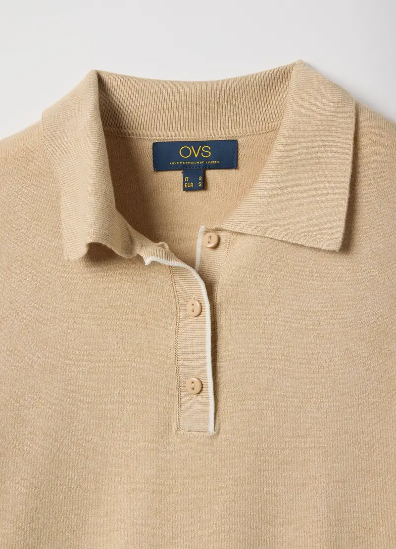 OVS Polo Donna Beige 4154703 miniatura 2