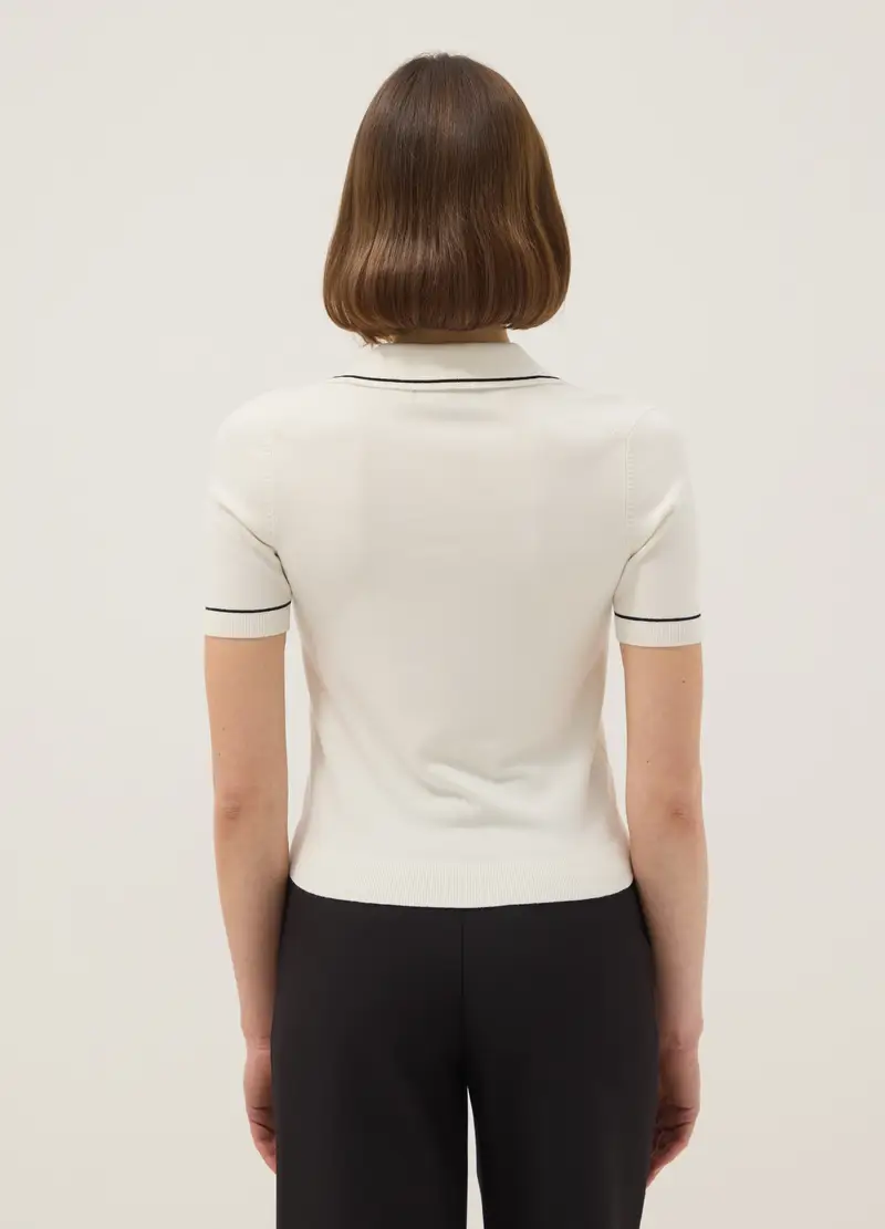 OVS Polo Donna Bianco 4330228 miniatura 3