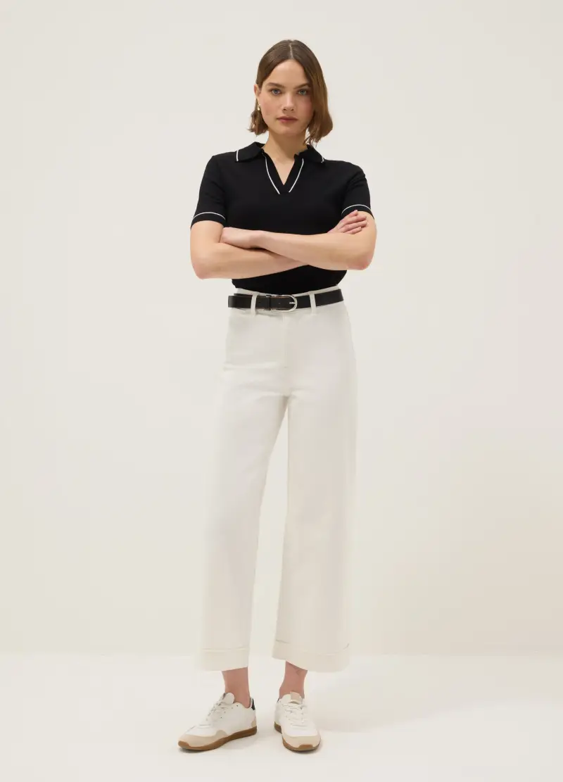 OVS Polo Donna Nero 4330229 miniatura 2