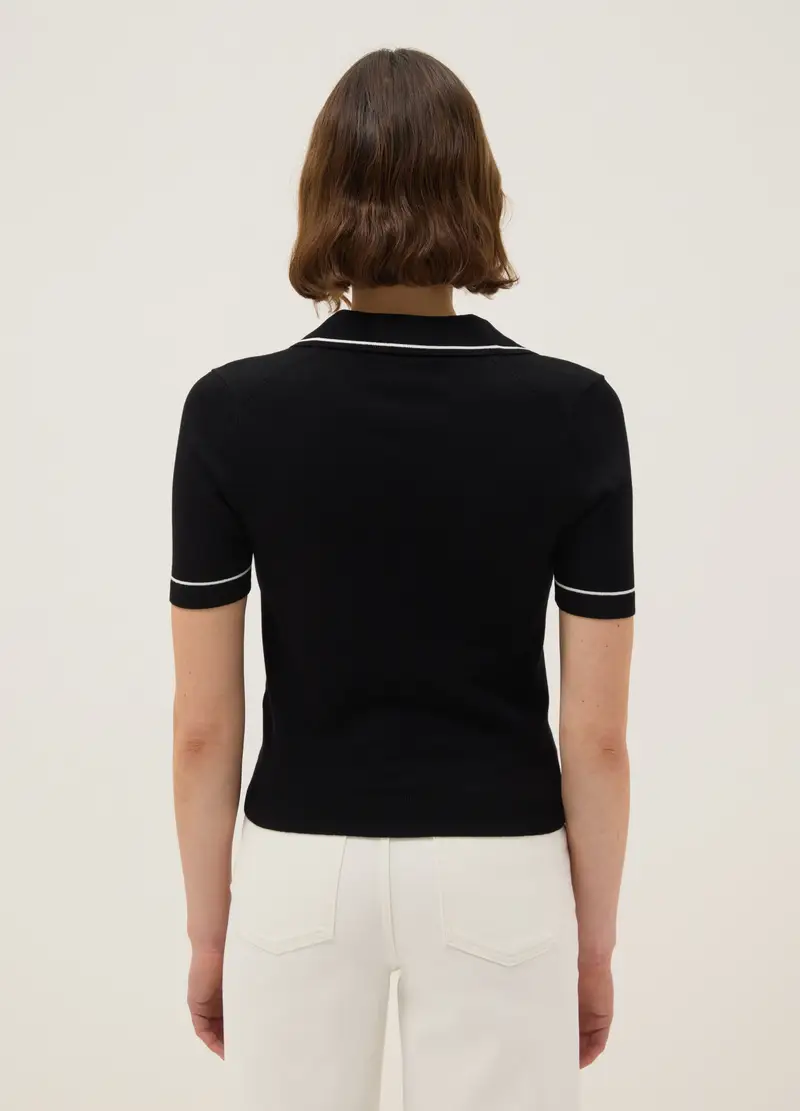 OVS Polo Donna Nero 4330229 miniatura 3