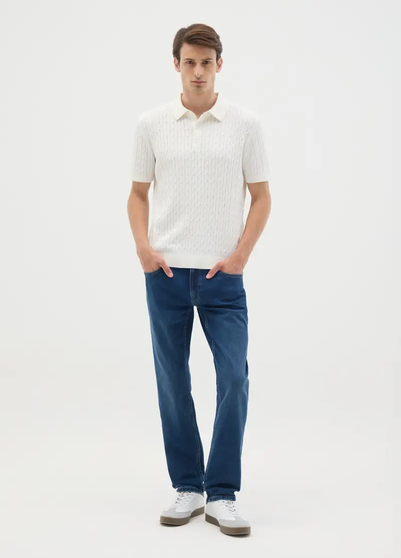 OVS Polo Uomo Bianco 4328901 miniatura 2