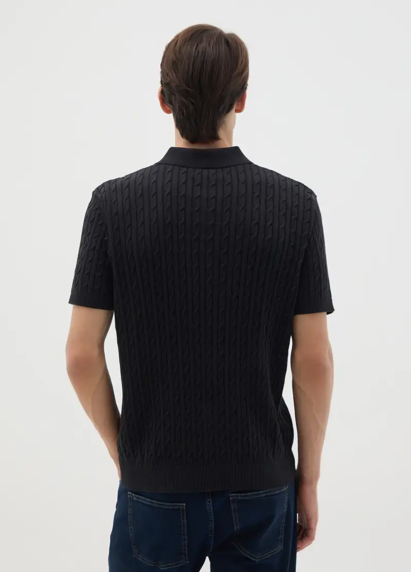 OVS HOUSEBRAND Polo Uomo Nero 991135 miniatura 3