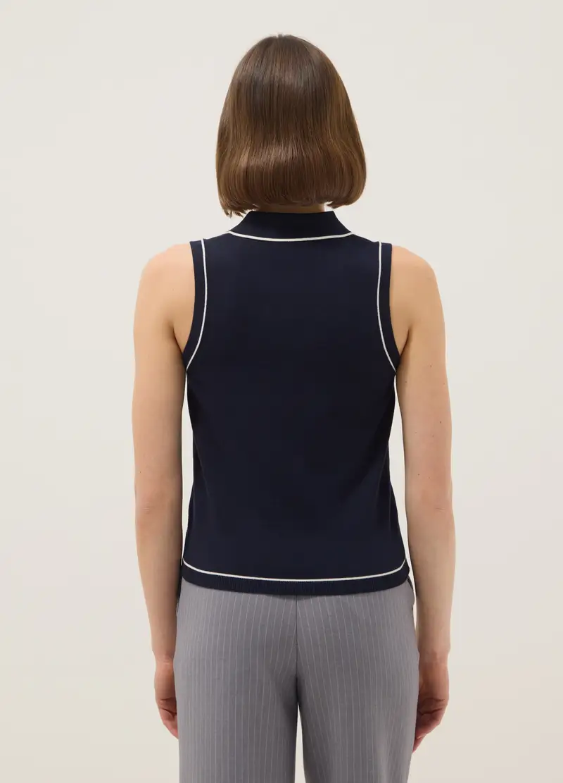 OVS Polo Donna Blu 4330231 miniatura 3