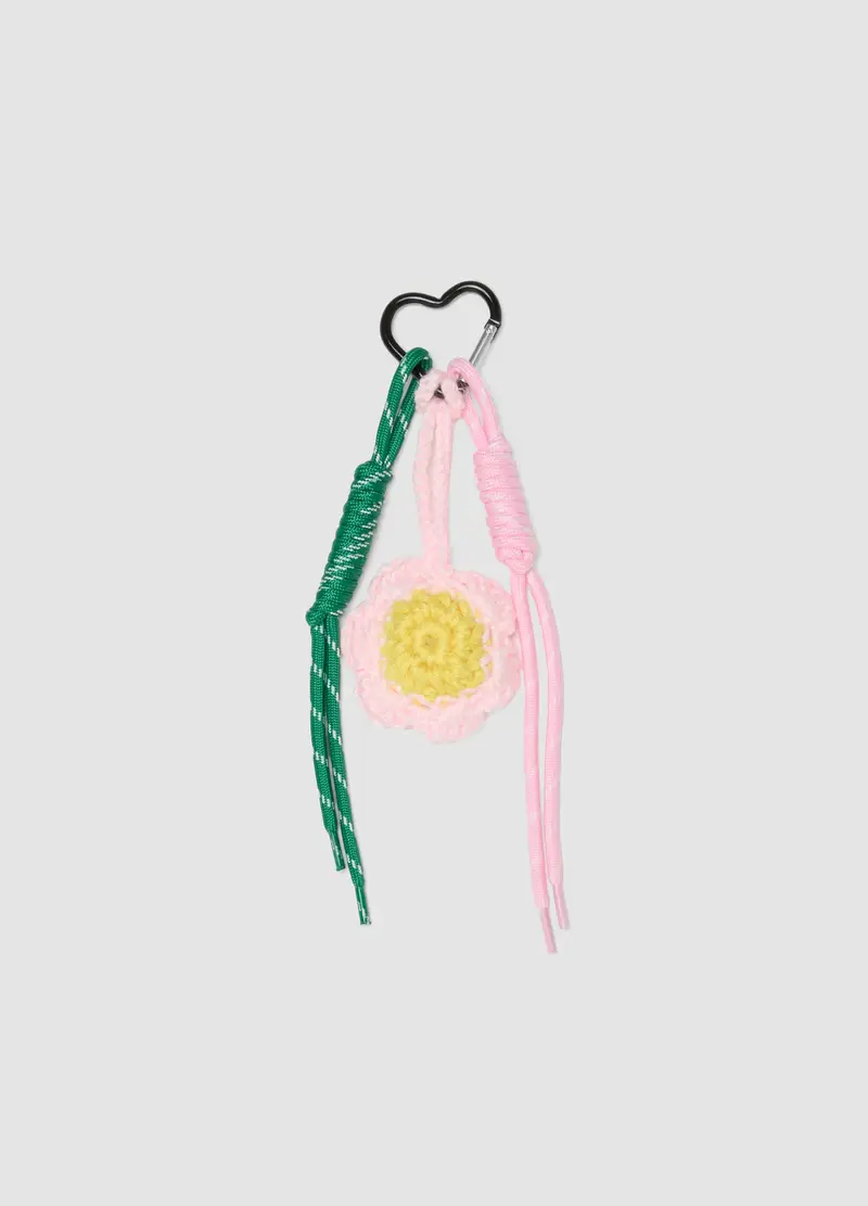 Portachiavi Multicolor Con Fiore, Donna, Multicolor