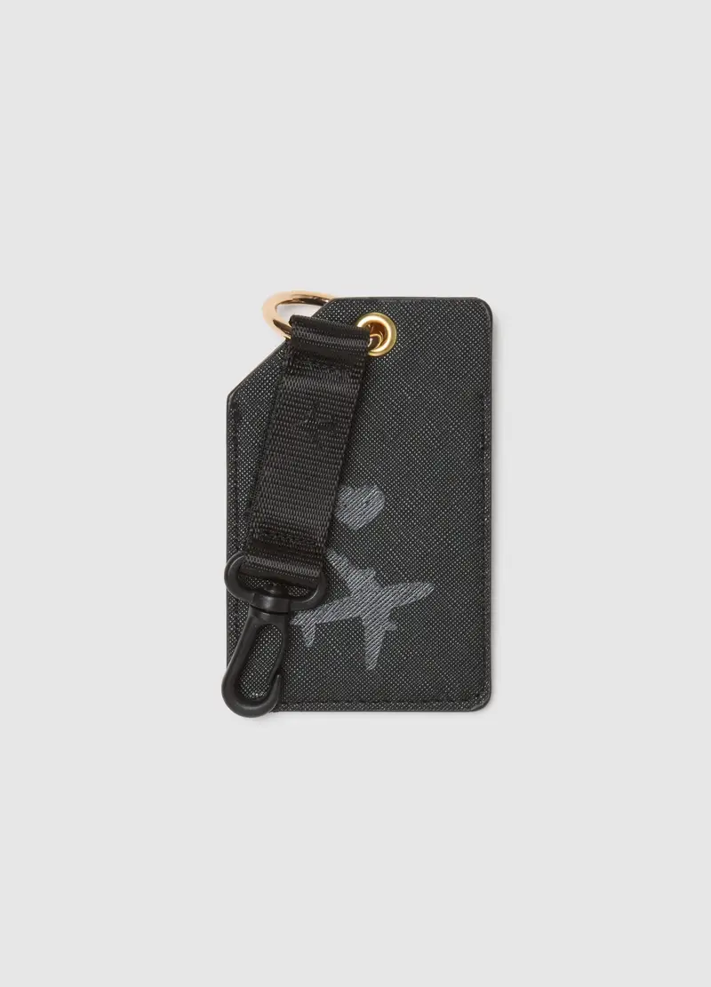 OVS , Portaetichetta In Gomma Nera Con Dettagli, Donna, Nero, Taglia: ONE SIZE