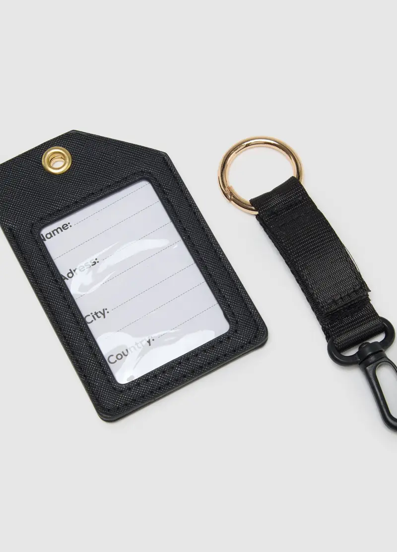 OVS, Portaetichetta In Gomma Nera Con Dettagli, Donna, Nero, Taglia: ONE SIZE miniatura 2