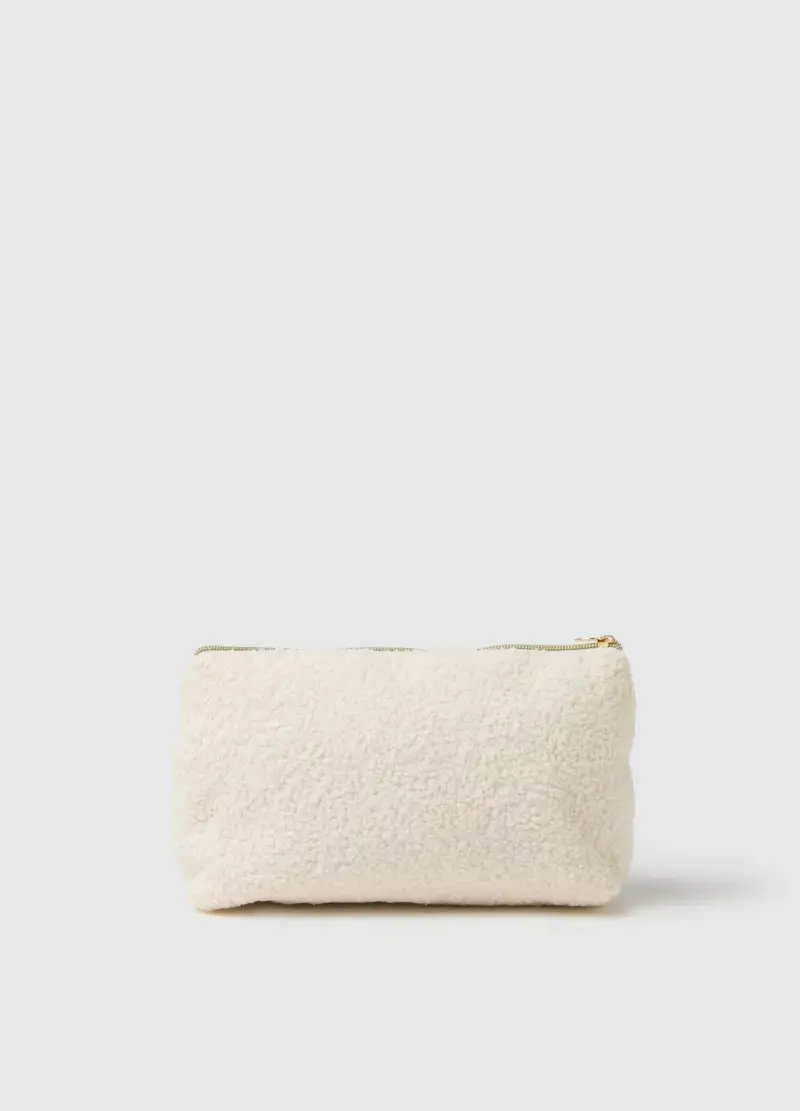 Portaoggetti Beige Con Ricami Natalizi, Donna, Beige miniatura 2