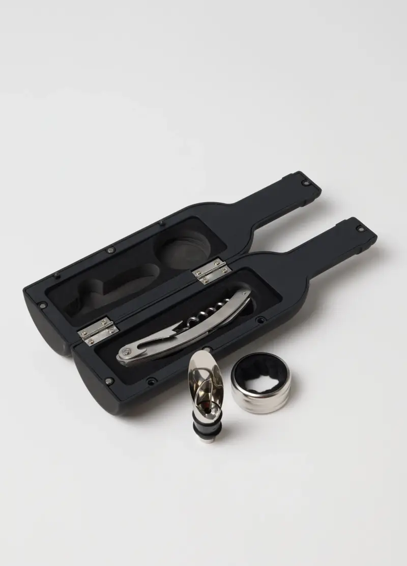 Portaoggetti Nero A Forma Di Bottiglia, Uomo, Nero miniatura 3