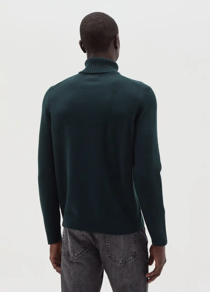 , Pullover A Collo Alto, Uomo, Verde miniatura 3