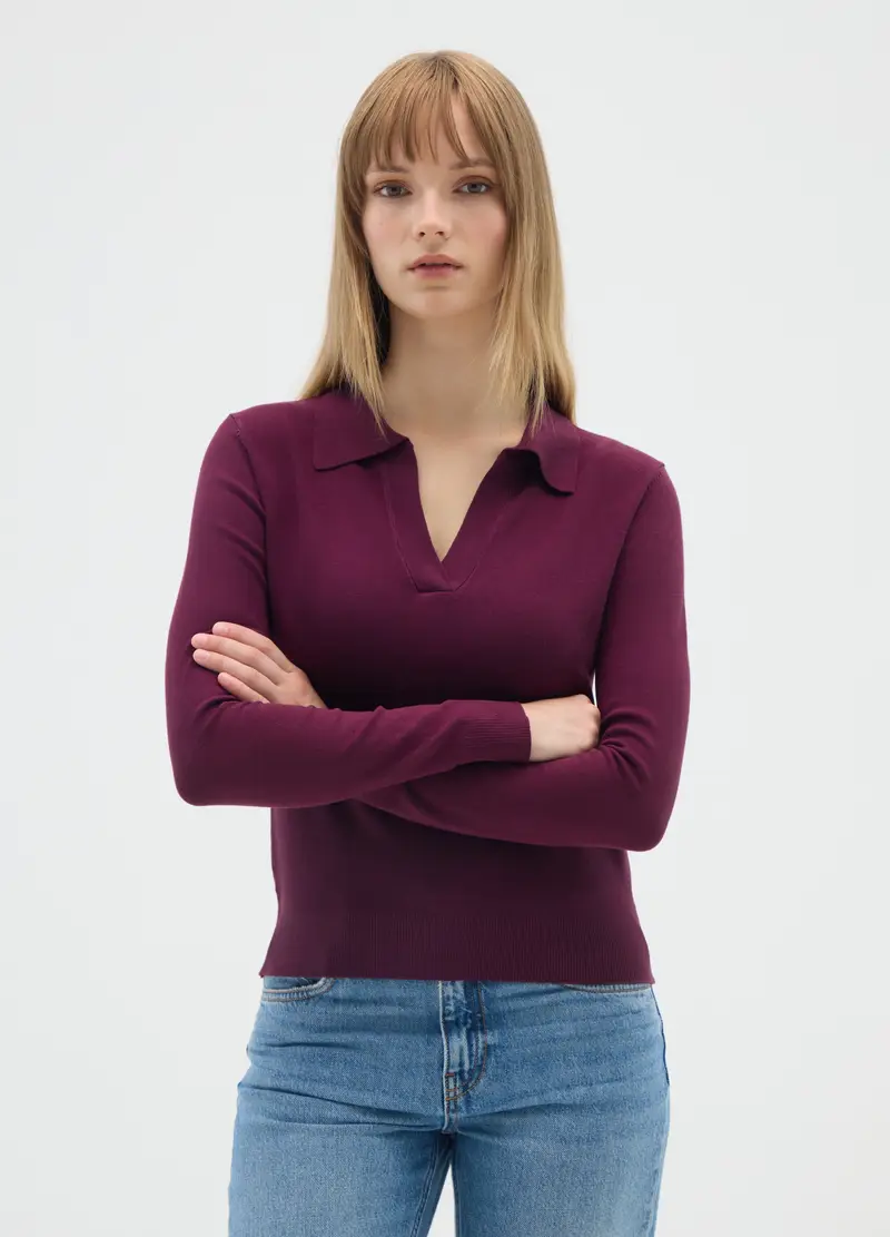 OVS Polo Donna Bordeaux 3799588 miniatura 2