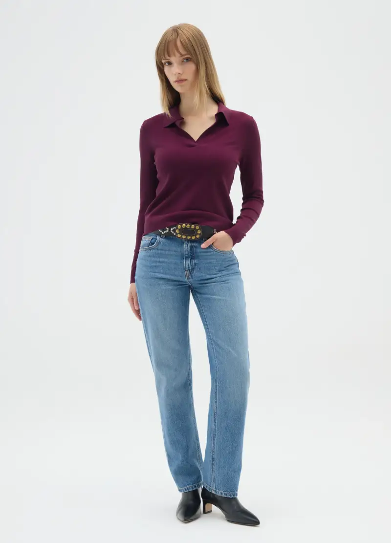 OVS Polo Donna Bordeaux 3799588