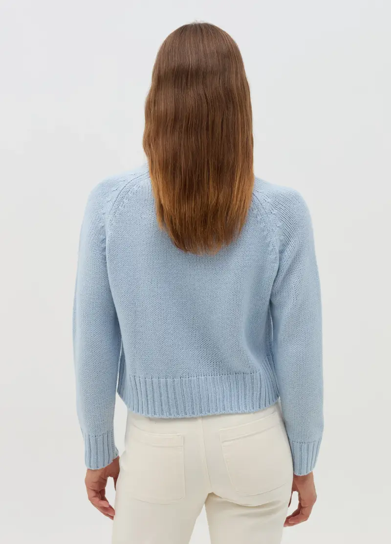 Pullover Con Maniche Raglan, Donna, Azzurro miniatura 3
