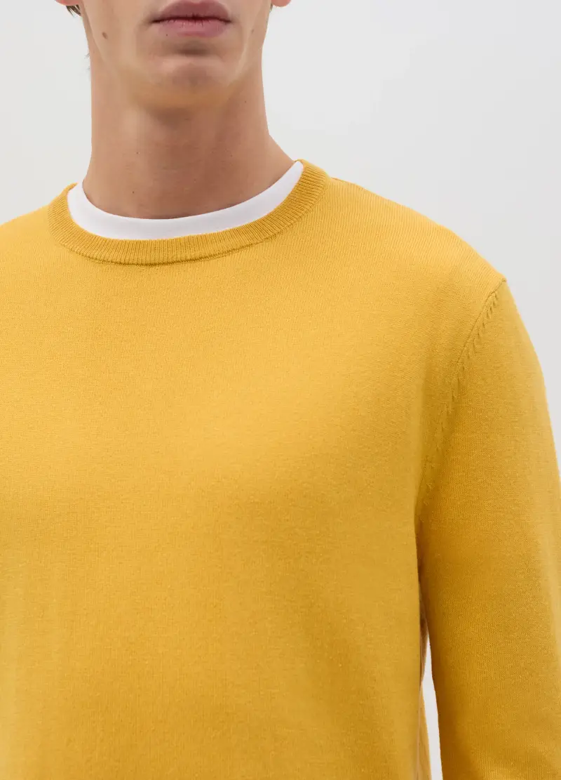 Ovs Pullover Uomo Giallo con Scollo Rotondo miniatura 3