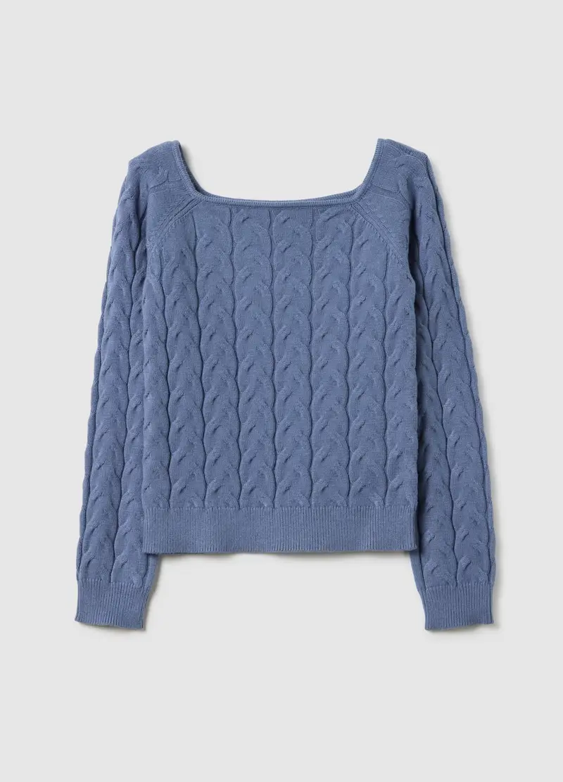 OVS, Pullover In Misto Blu Fitted, Donna, Blu, Taglia: XS