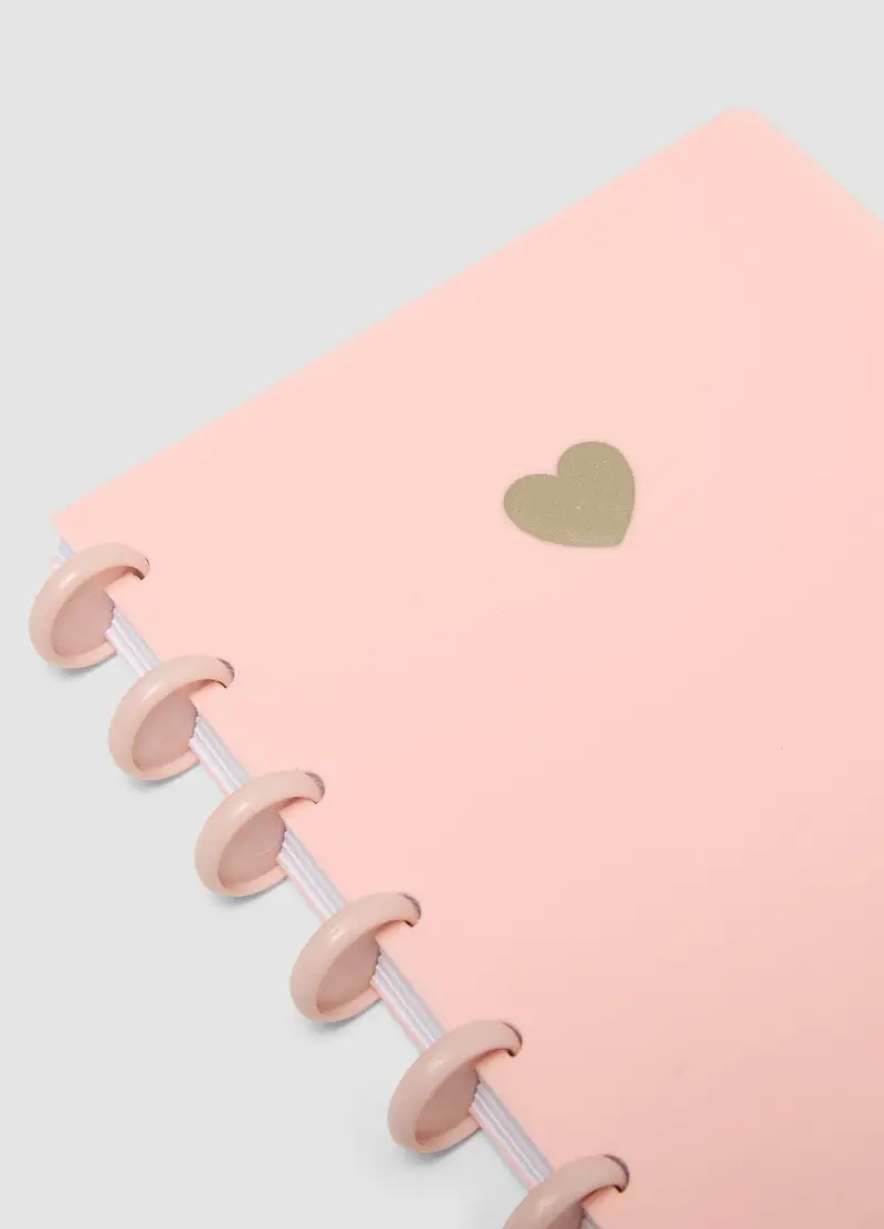 Quaderno Rosa Con Pagine A Righe In Cartoncino Rigido Con Spirale, Donna, Rosa miniatura 3