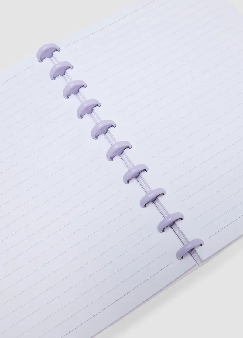 Quaderno Viola Con Pagine A Righe In Cartoncino Rigido Con Spirale, Donna, Viola miniatura 2