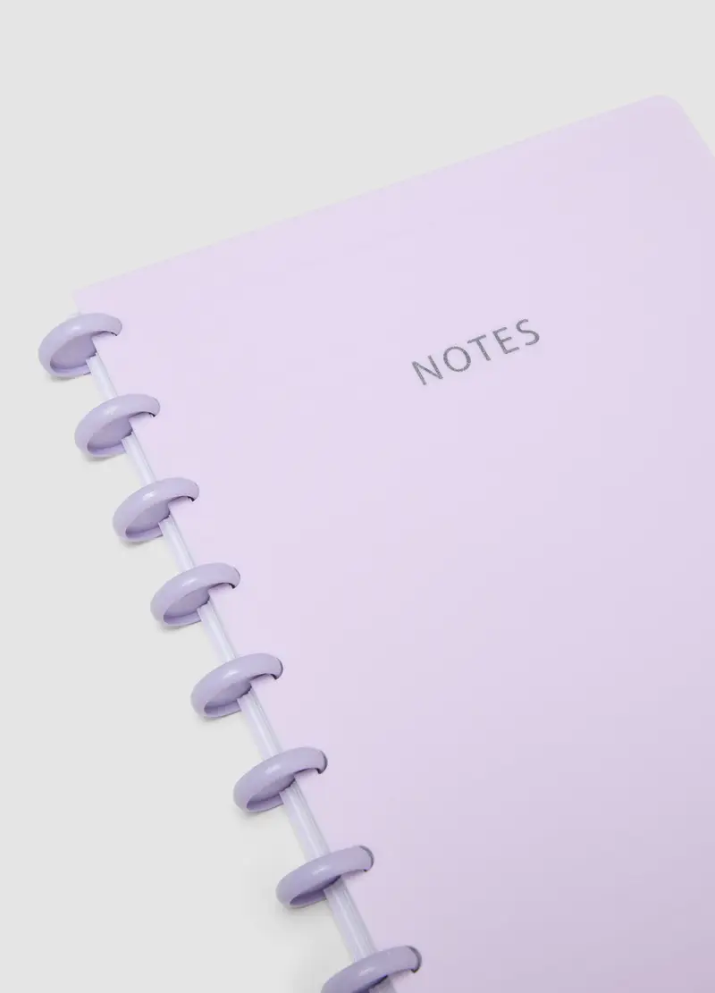 Quaderno Viola Con Pagine A Righe In Cartoncino Rigido Con Spirale, Donna, Viola miniatura 3