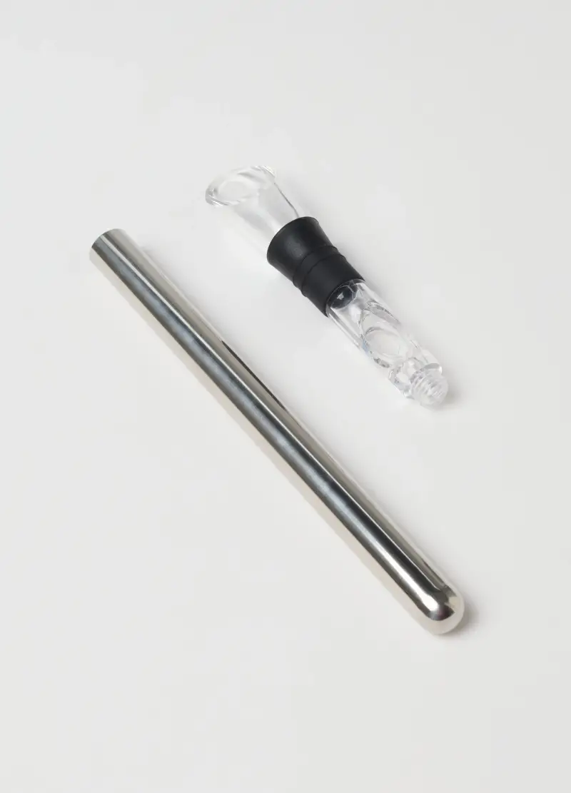 Refrigeratore E Versatore Per Il Vino In Acciaio Grigio Con Areatore, Uomo, Grigio miniatura 2