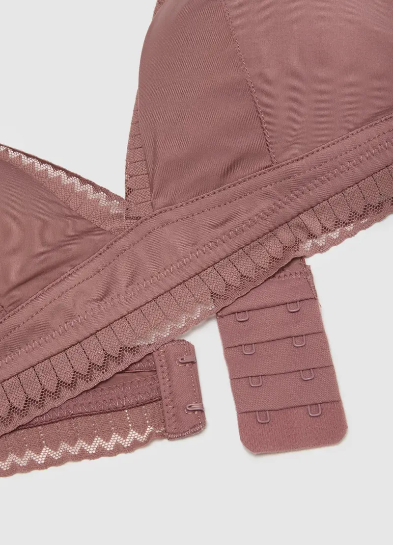 Reggiseno A Triangolo Rosa In Tessuto Elasticizzato, Donna, Rosa miniatura 2