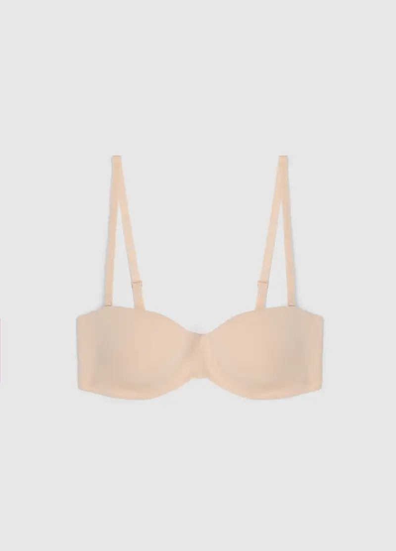 Reggiseno Balconette Beige Con Imbottitura Removibile, Donna, Beige