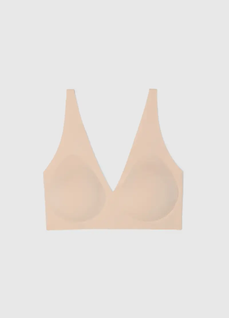 Reggiseno Beige Con Imbottitura Removibile, Donna, Beige