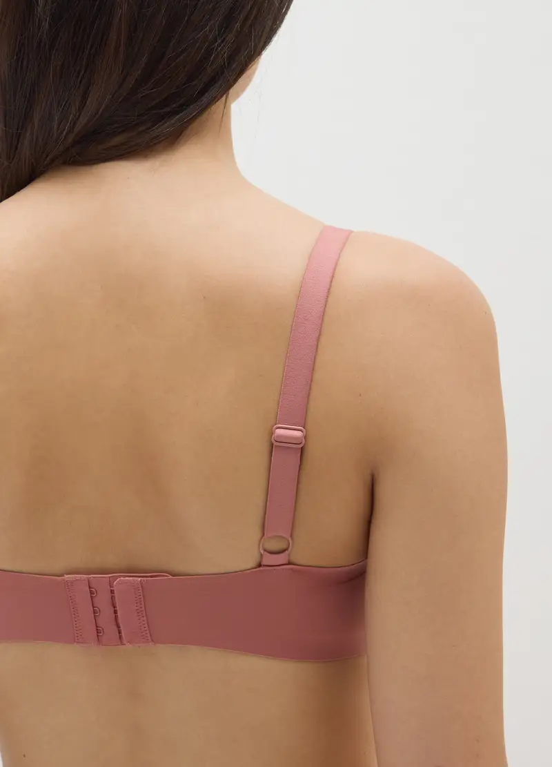 Reggiseno Brassiere In Tessuto Elasticizzato Rosa, Donna, Rosa miniatura 3