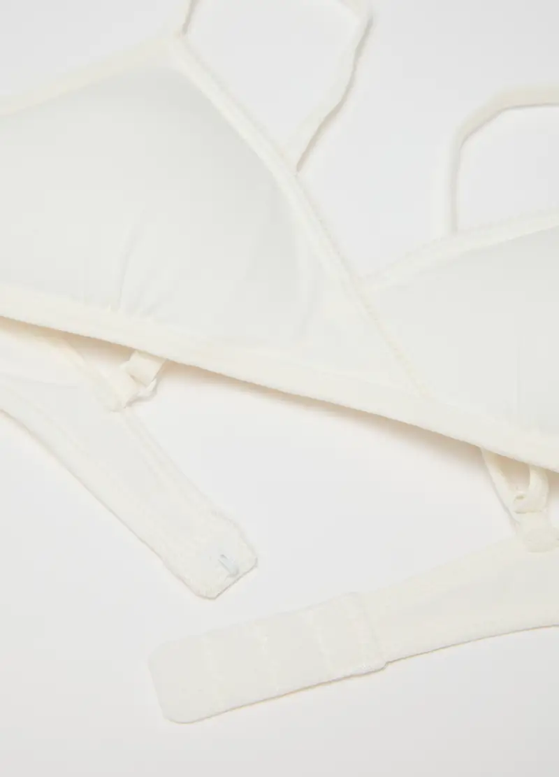 Reggiseno Da Ragazza In Cotone Elasticizzato Bianco, Bambina, Bianco miniatura 3