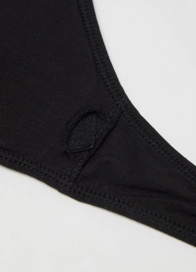 OVS, Reggiseno Da Ragazze In Cotone Elasticizzato Nero, Bambina, Nero, Taglia: 10-11 miniatura 2