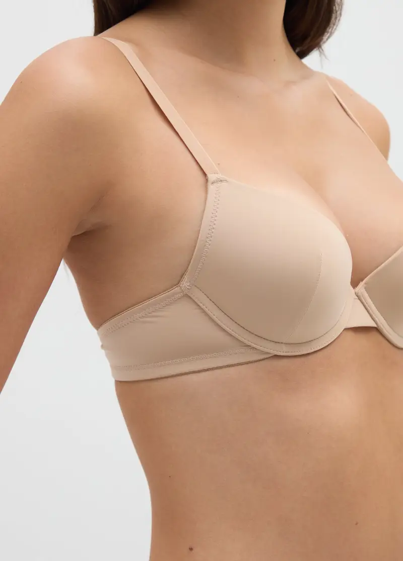 OVS, Reggiseno Imbottito Beige Senza Cuciture, Donna, Beige, Taglia: 2B miniatura 3