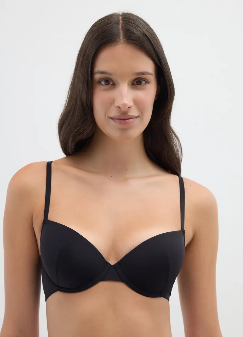 OVS , Reggiseno Imbottito Nero A Coppa, Donna, Nero, Taglia: 2B