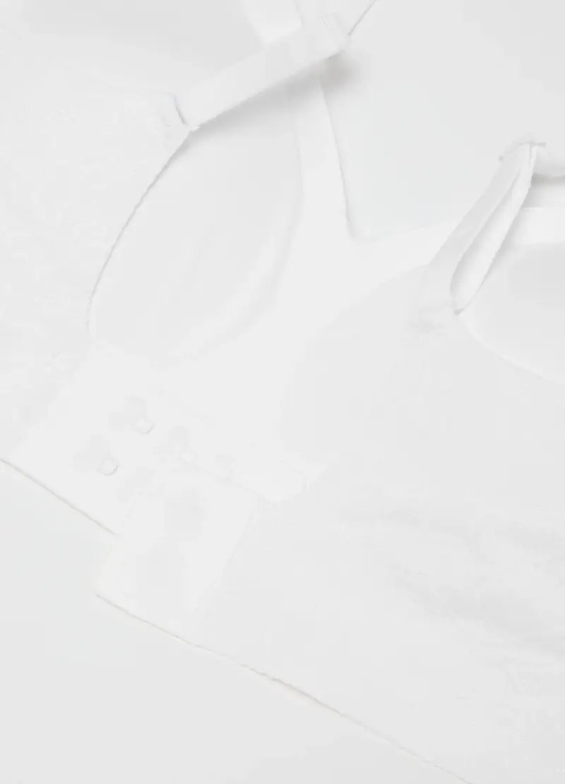 Reggiseno In Pizzo Bianco Con Imbottitura Removibile, Donna, Bianco miniatura 2