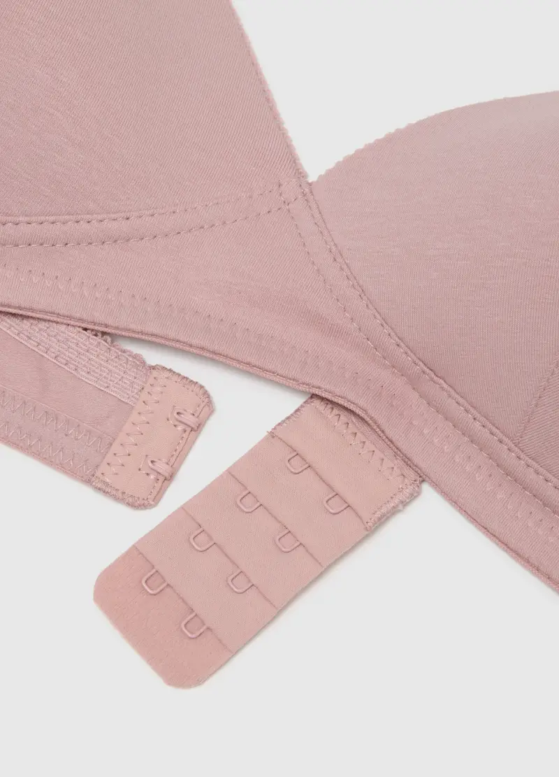 Reggiseno Rosa In Cotone Elasticizzato, Donna, Rosa miniatura 2