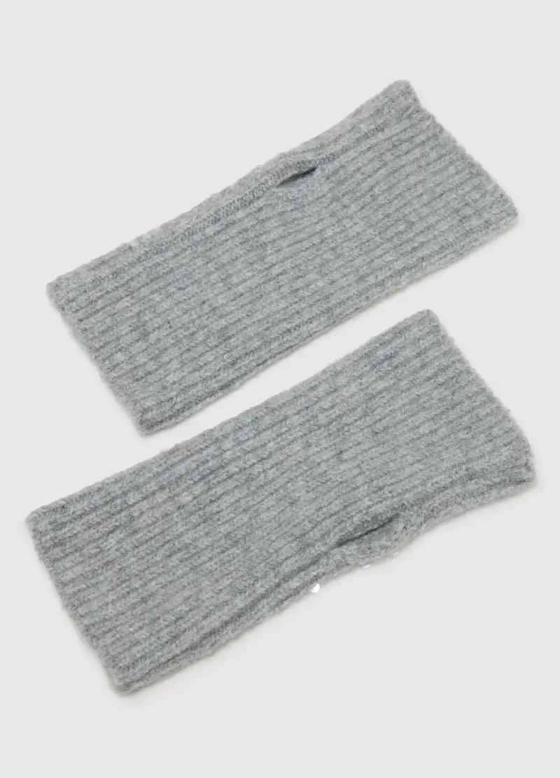 Scaldapolsi Grigi Con Paillettes, Donna, Grigio miniatura 2