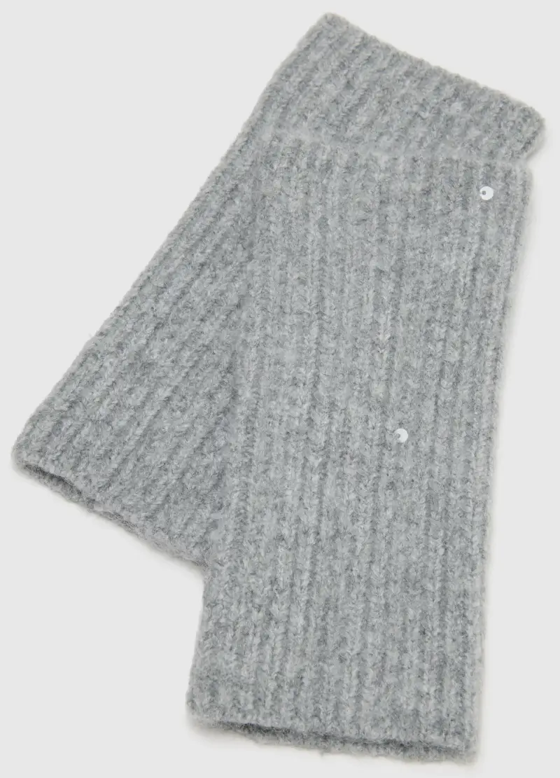 Scaldapolsi Grigi Con Paillettes, Donna, Grigio miniatura 3