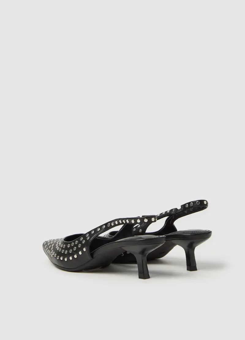 OVS Scarpe slingback Donna Nero 2616075 miniatura 2