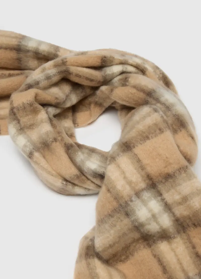 , Sciarpa A Quadri Multicolor Con Frange, Donna, Multicolor miniatura 2