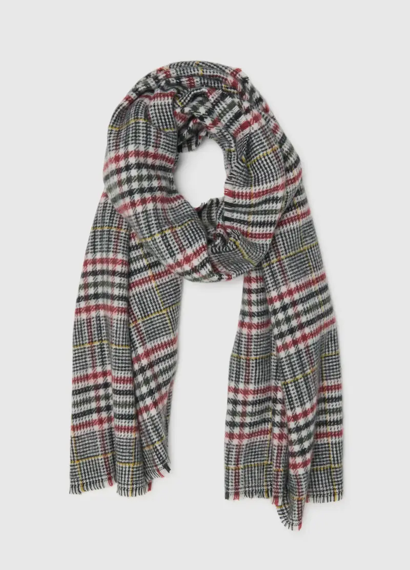 Sciarpa A Quadri Multicolor, Uomo, Multicolor