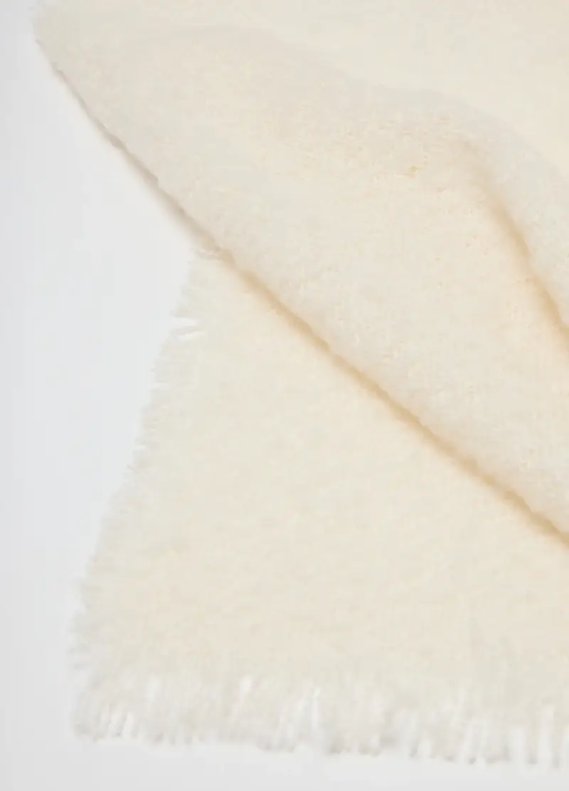 Sciarpa Beige In Misto Tessuto, Donna, Beige miniatura 3