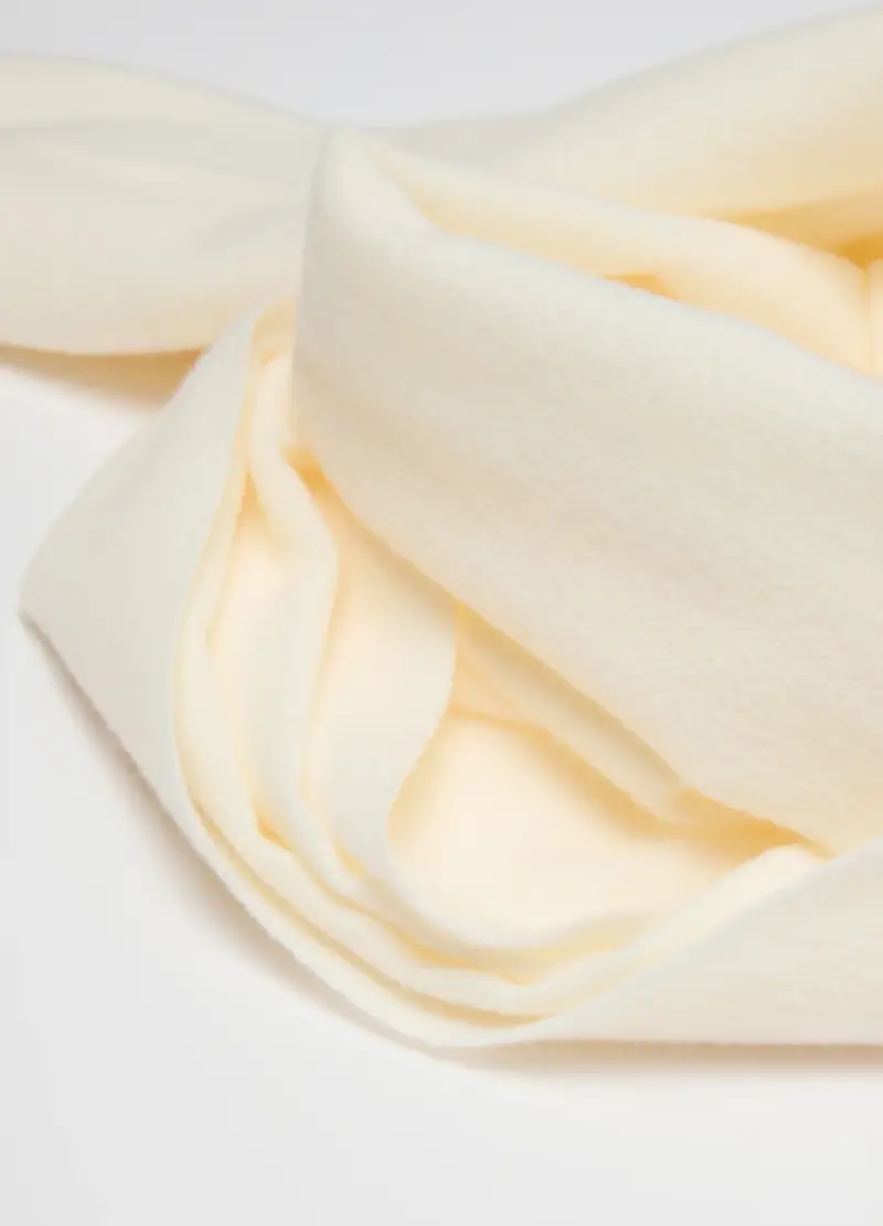 Sciarpa Bianca In Tessuto Misto, Donna, Beige miniatura 2