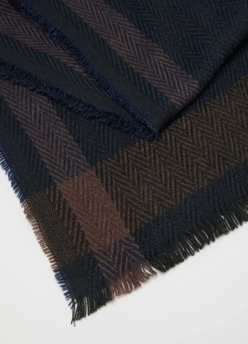 Sciarpa Blu Pesante, Uomo, Multicolor miniatura 3